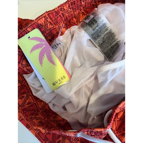 Guess Men's Eco Geo Print Drawstring Swim Shorts Trunks XL New with Tags - Picture 8 of 8